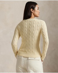 Polo Ralph Lauren - Julianna Cable Knit Cotton Crewneck Sweater