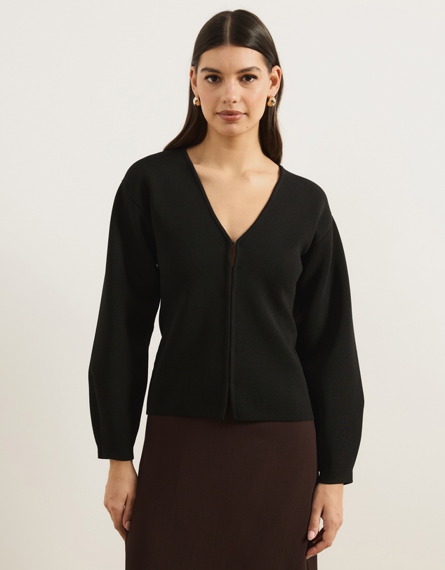Atmos&Here - Knit Cardigan With Fitted Waist
