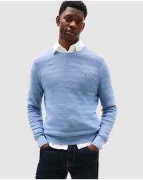 Tommy Hilfiger - Textured Stripe Crew Neck Jumper