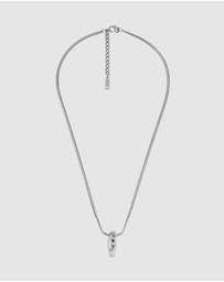 Diesel - Oval D Logo Silver tone Necklace