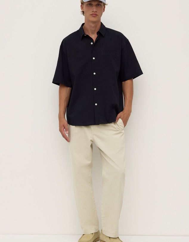 Revibe - Repaired Assembly Label Cotton Mens Shirts S/S