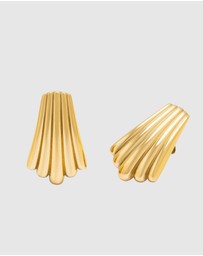 Nialaya Jewellery - Women's Gold Calico Shell Earrings