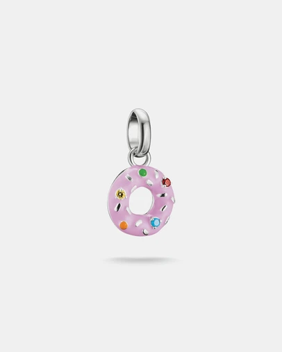 THOMAS SABO - Silver-Plated Donut Charm with Colourful Stones