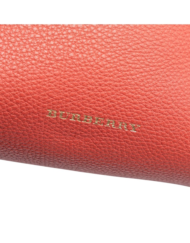 Pre-Loved by Azura Reborn - Pre-Loved Medium Leather and House Check Canvas Banner Satchel
