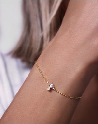 CA Jewellery - Classic Double Stone Bracelet Gold