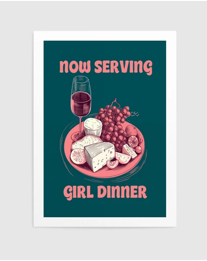 Olive et Oriel - Girl Dinner No 2 by Andreas Magnusson Art Print