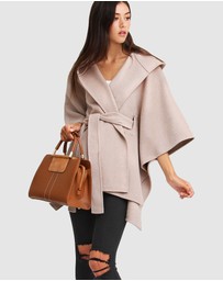 Belle & Bloom - Jackson Landing Wool Blend Cape Coat