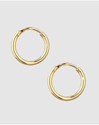 Elli Jewelry - Earrings Hoops 925 Sterling Silver Gold-Plated