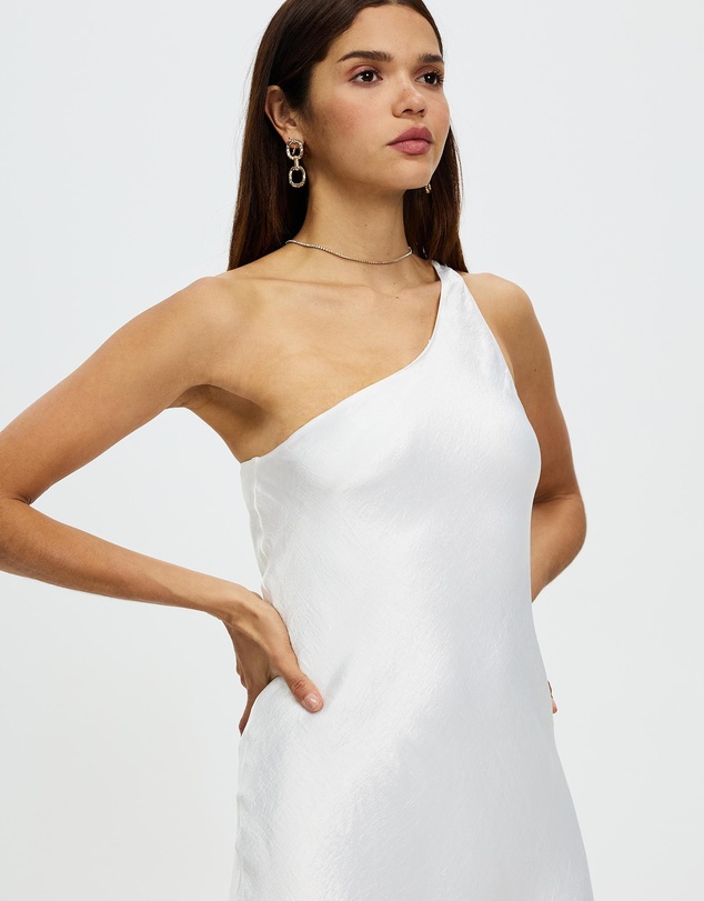 Third Form - Running Water Bias One Shoulder Dress