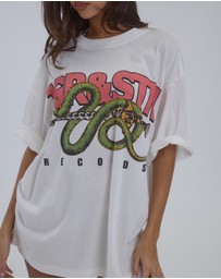 JGR & STN - Records Oversized Tee
