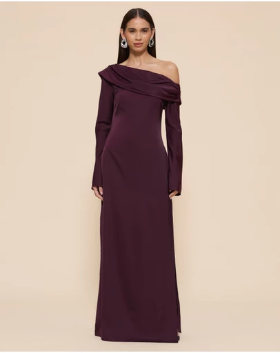 CHANCERY - Manar Asymmetric Draped Shoulder Dress
