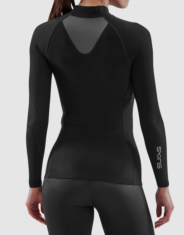 SKINS - SKINS Compression Women's Series-3 Clothing Long Sleeve Top Thermal Black