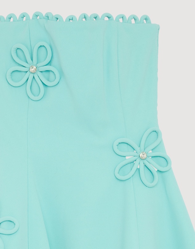 Revibe - Repaired BY JOHNNY. Sky Flower Strapless Dress - AU 12