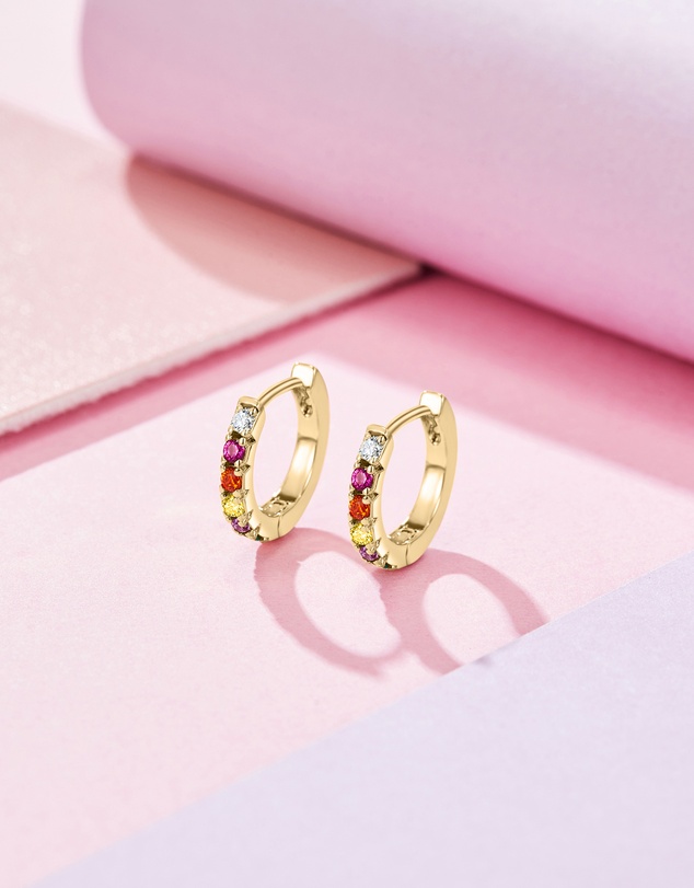 Mestige Kids - Vibrant Mini Hoops - 18K Gold Plated