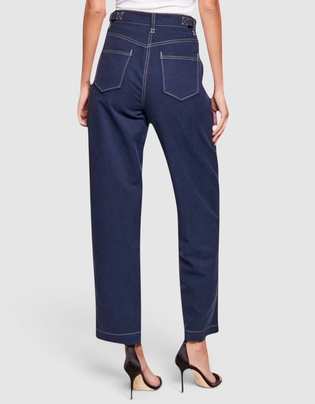 GUESS - High-Rise Coreline Contrast Stitch Skater Straight Leg Pants