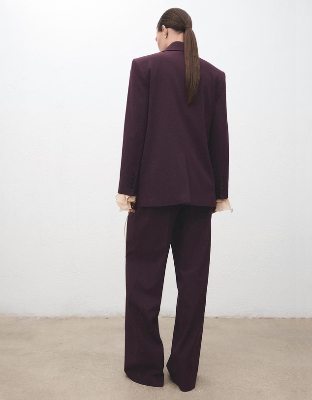 M.N.G - Wide-Leg Mid-Rise Pleated Trousers