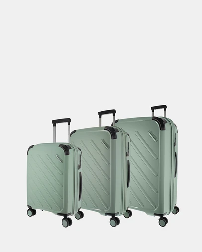 Pierre Cardin - Pierre Cardin Edge 3 Piece Hard Shell Luggage Set Bundle