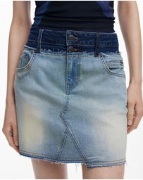 Desigual - Double waist denim Skirt
