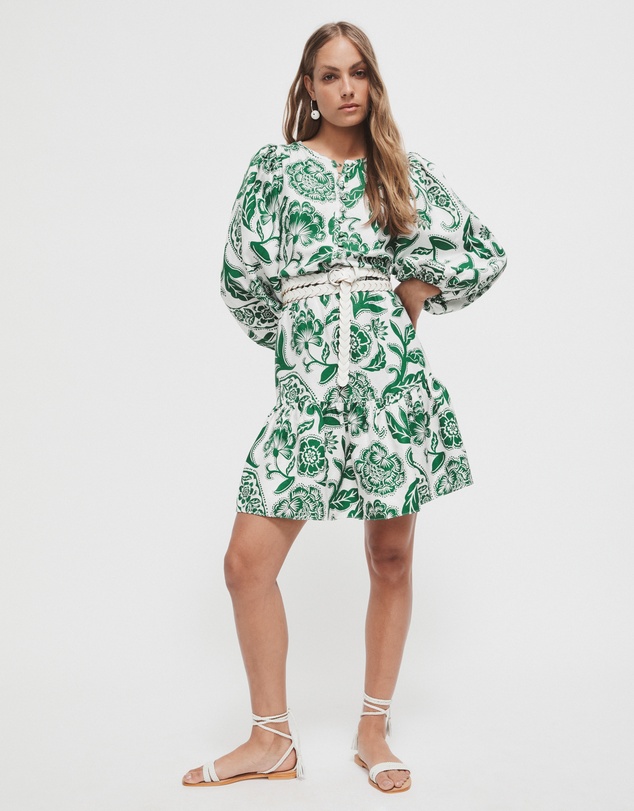 Witchery - Gathered Print Mini Dress