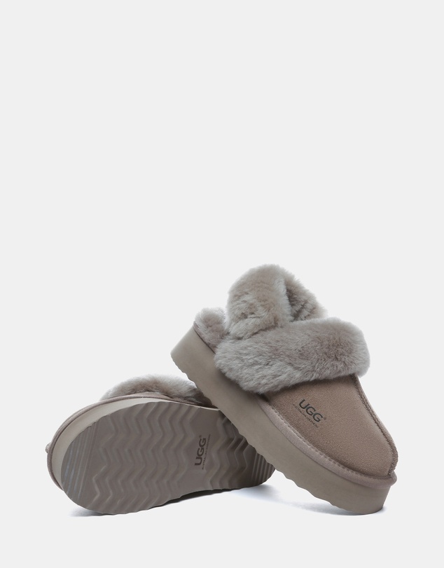 EVERAU - Australian Shepherd Ugg Musa Platform Cow Suede Upper House Shoes