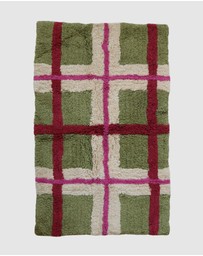 Mosey Me - Olive Plaid Bath Mat