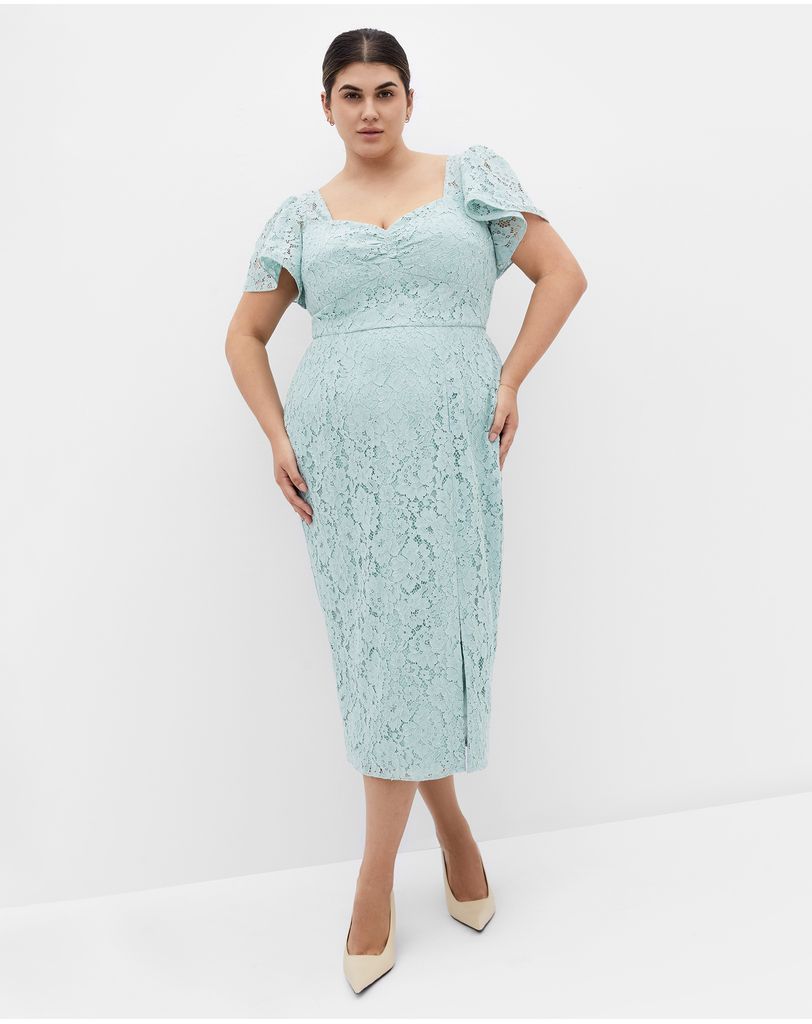 midi green bodycon dress Linden