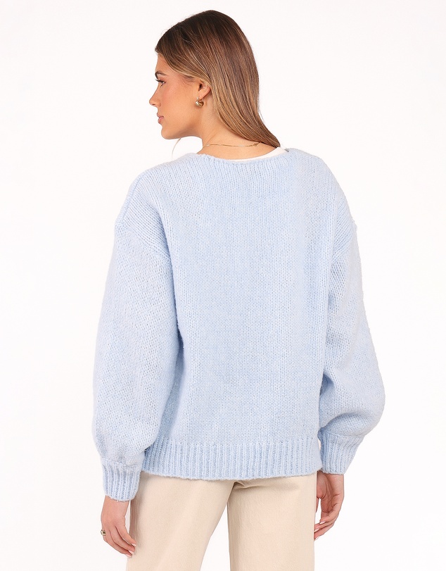 Petal & Pup - Vienna Bow Cardigan - Pale Blue