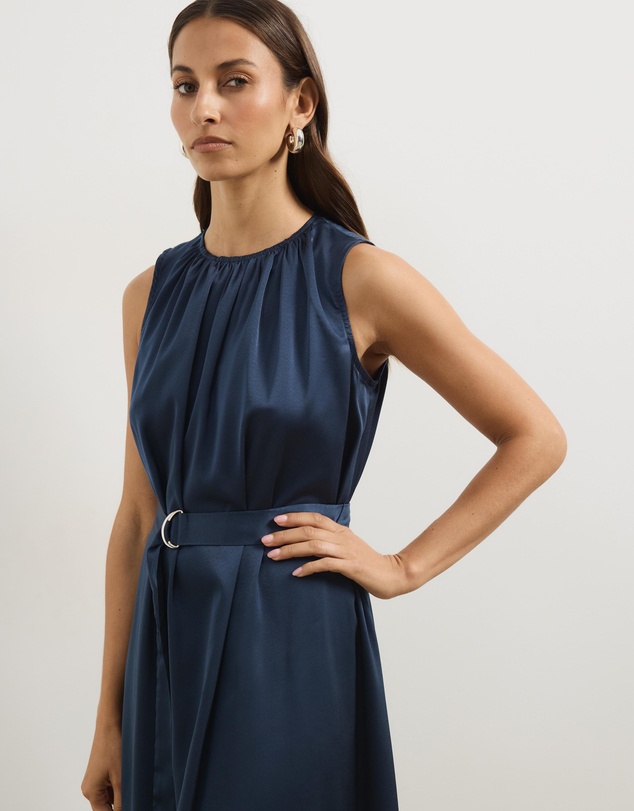 Atmos&Here - Juni Satin Sleeveless Midi Dress
