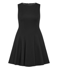 City Chic - Plus size Mary Skater Mini Dress - black