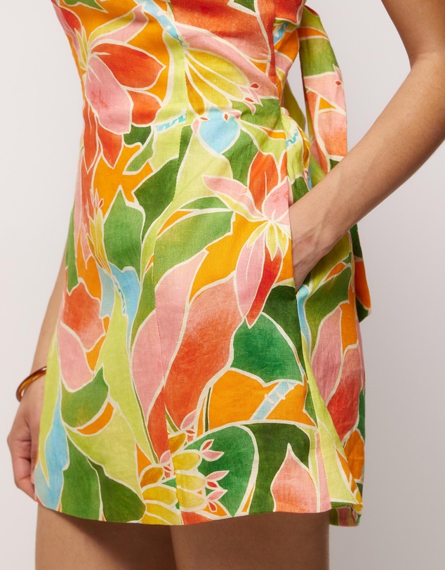 AERE - Emina Linen Strapless Mini Dress