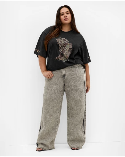 City Chic - Rodeo Oversized Cotton Tee