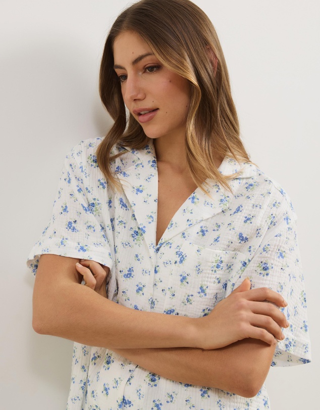 Atmos&Here - Mae Short Sleeve Shirt & Shorts PJ Set