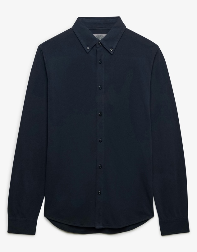 Superdry - Vintage Destroy Pique Long Sleeve Shirt