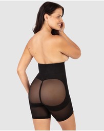 B Free Intimate Apparel - High Waist Power Mesh Tummy Control Shorts