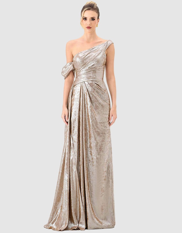 Bariano - Ginnie Draped Sash Gown