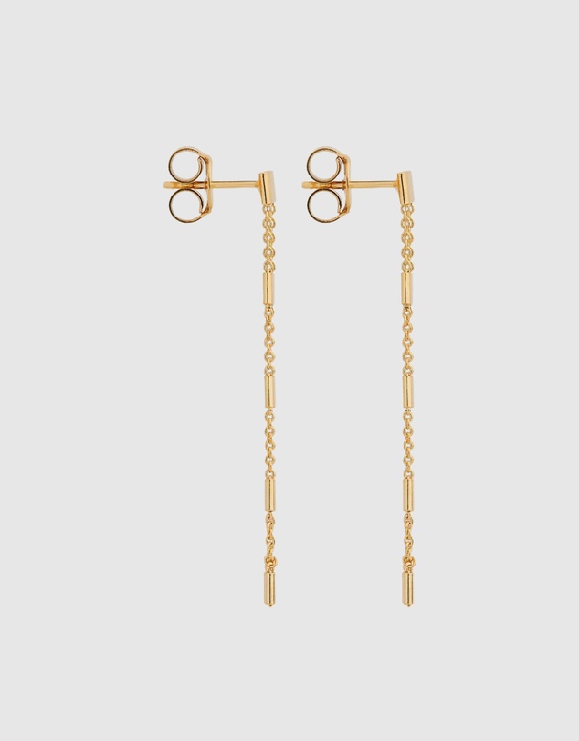 Najo - Summer Veil Yellow Gold Stud Earring