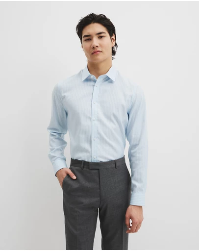 Country Road - Slim Fit Pinstripe Travel Shirt