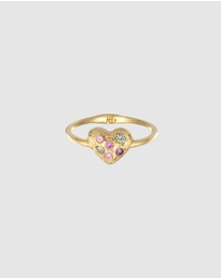 Haze & Glory - ICONIC EXCLUSIVE - Ring Gemstone Heart 375 Yellow Gold