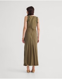 Oxford - Camilla Cupro Lace Trim Dress