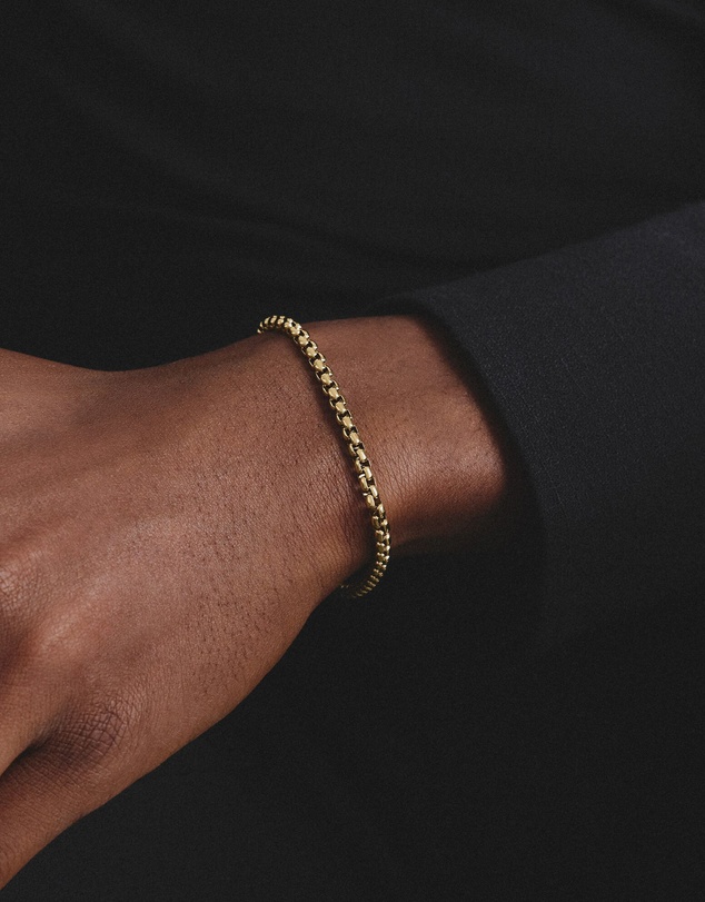 THOMAS SABO - Gold-Tone Stainless Steel Box Chain Bracelet 4mm