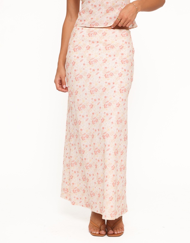 Petal & Pup - Giarda Maxi Skirt - Peach Ditsy Floral
