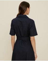 The Fated - Claudia Linen Blend Midi Dress