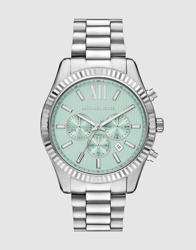 Michael Kors - Lexington Silver Tone Chronograph Watch