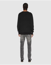 Ksubi - Box Knit Crew Washed Black