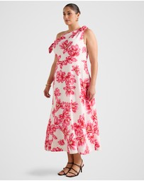Forever New Curve - Vinetta Curve Asymmetrical Bow Midi Dress