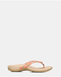 Vionic - Bella Toe Post Sandal - Papaya Tropical