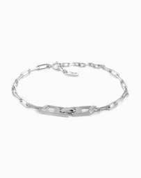 Diesel - D Logo Silver Tone Bracelet