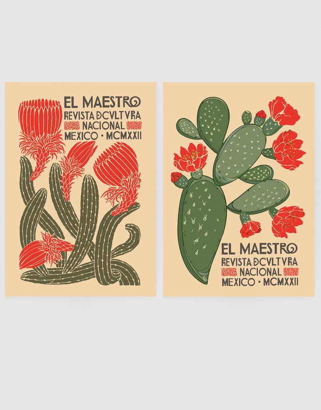Inka Arthouse - Mexican Flower Market Set of 2 Art Prints