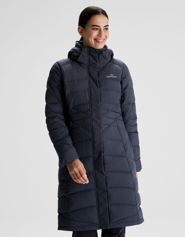 Kathmandu - Winterburn Down Puffer 600 Fill Longline Warm Winter Coat