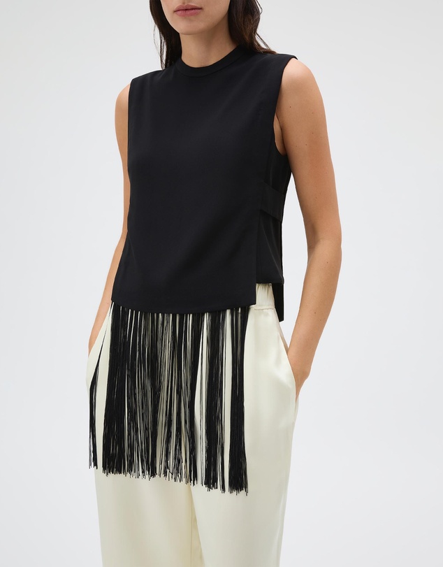 Oroton - Fringe Detail Top